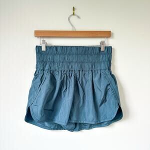 Free People Movement Way Home High Waist Shorts Blue M